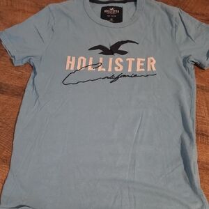 Hollister Light Blue Tee with Logo